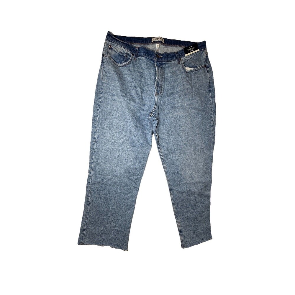 ABERCROMBIE & FITCH The Baggy Low Rise Jeans Women 33 16s Curve Love Light Blue